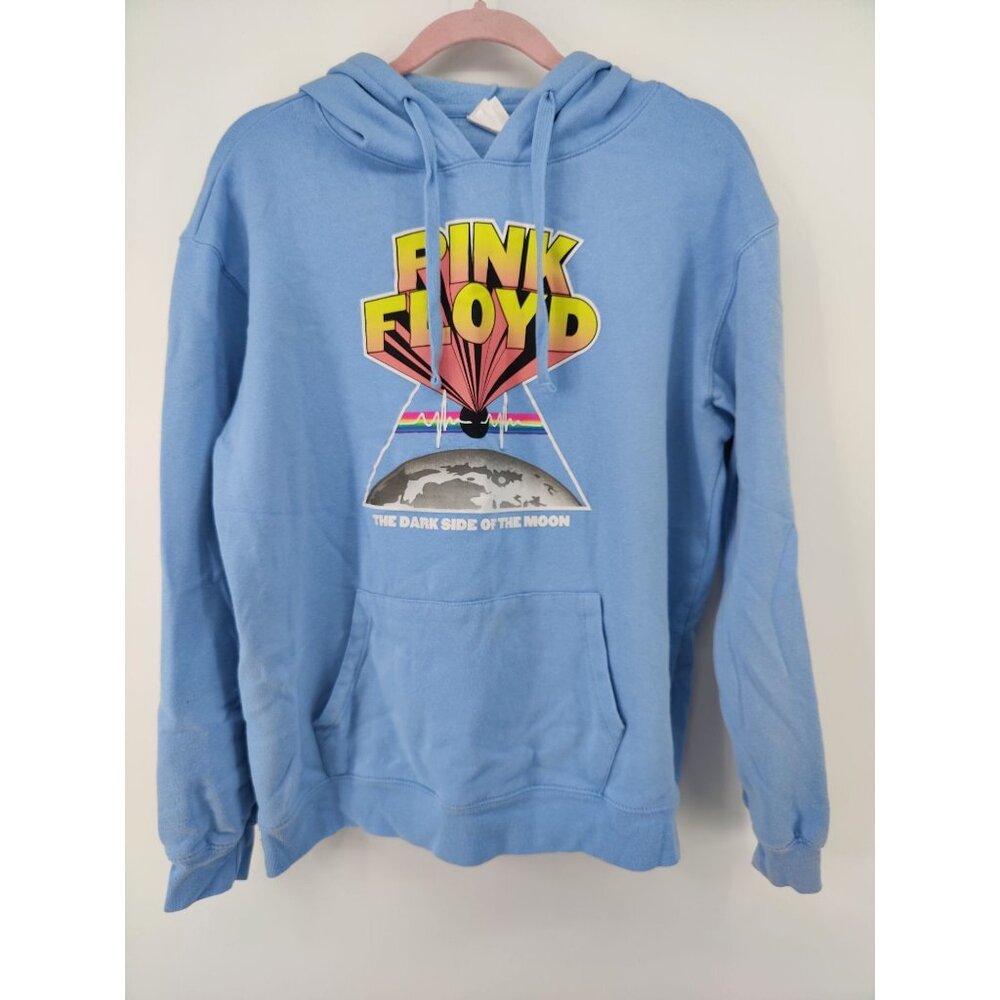 Pink Floyd Dark Side of the Moon Blue Pullover Hoodie Sweatshirt Unisex Size XL - Picture 1 of 9